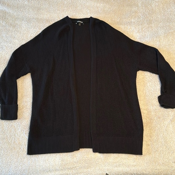 🖤 EUC Women’s Express Open Front Sweater – Size Large - Picture 1 of 7